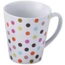 CANECA DE BOLINHAS COLORIDAS